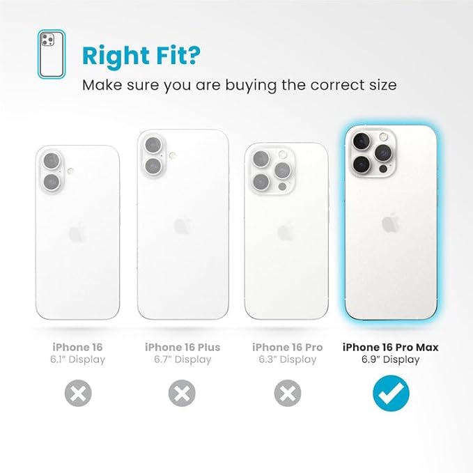 Speck Presidio 2 Grip iPhone 16 Pro Max Case - MagSafe and ClickLock - Slim Coastal Blue/Dust Grey