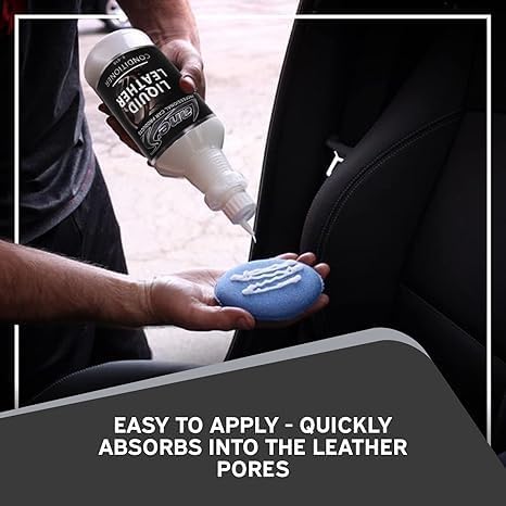 LANE'S Liquid Leather Conditioner- Car Leather Protection, Leather Conditioner- Softens Leather, Revives Flexibility, Prevents Fading and Cracking, Easy Application (32 OZ)