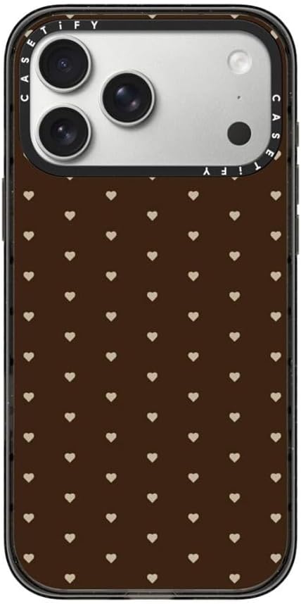 CASETiFY Impact iPhone 17 Pro Max Case [Slim/Compatible with Magsafe / 8.2 ft. 4X Military Grade Drop Protection] - Choco Dots - Clear Black