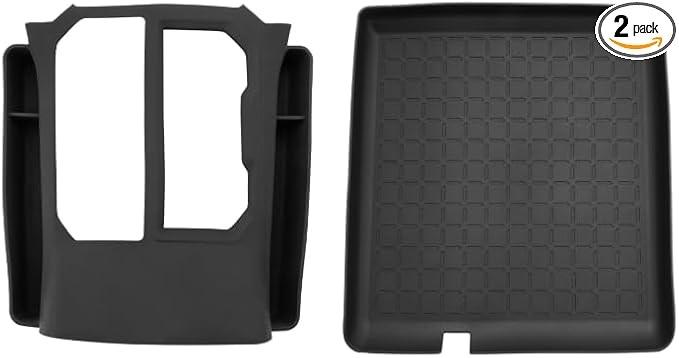 SKTU 2PCS for 2026 Toyota RAV4 Center Console Gear Shift Mat for 2026+ Toyota RAV4 (LE/SE/XLE Premium/Woodland/XSE/Limited) Console Gear Shift Mat & Gear Shift Panel 2026 RAV4 Accessories Storage Box
