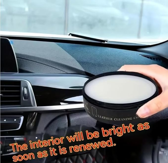 Leather Maintenance Cream for Cars, 2025 New Leather Repair Kit Car Interior, Automotive Leather Cleaner and Conditioner, Interior Leather Cleaning Cream, Car Leather Conditioner Oil Paste
