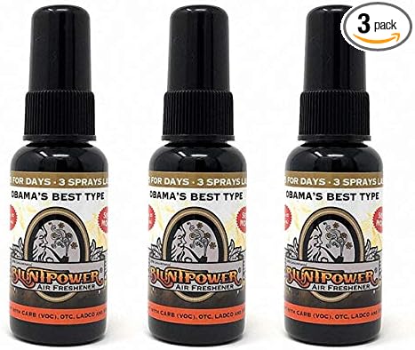 BluntPower (Obama's Best, 3 Pack) Concentrated Air Freshener - Premium Oil Based Air Freshener Spray For Home and Car - Long-Lasting Bathroom Spray, Car Freshener, & Odor Eliminator Spray