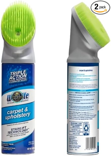 Woo-lite Carpet & Upholstery Cleaner Foam, Fabric & Rug Stain Remover for Couch and Furniture, 12 oz - 2 count