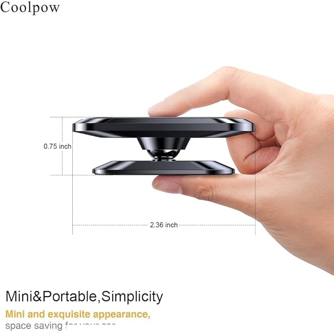 【2-Pack】 Magnetic Phone Holder for Car Dash【Strong Magnet】 Magnetic Car Phone Holder Mount 【4 Plate】 Phone Holders for Your Car Phone Mount for Car Dashboard Cell Phone Car Mount for iPhone Samsung