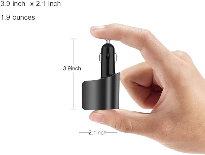 LIHAN Multi USB Cigarette Lighter Adapter, Car Charger Socket Splitter with 3 USB Ports, 12V/24V Outlet Plug Voltage Meter,Compatible for iPhone,iPad, Samsung Galaxy, LG, Google