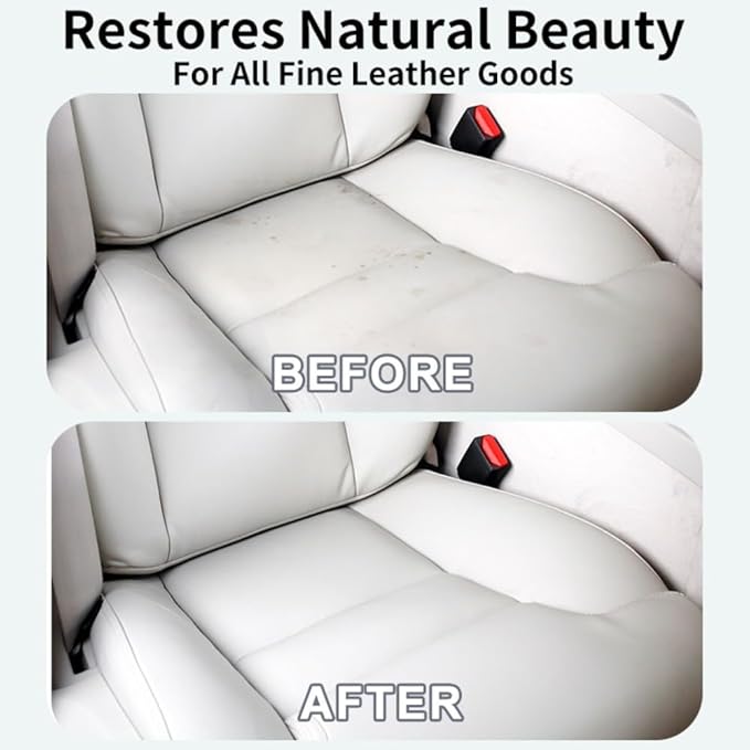 Cream Leather Saddle Soap – 3.5 oz Cleaner & Conditioner for Auto Seats, Sofas, Shoes, Boots, Handbags & Tack – Restores, Softens & Protects All Smooth Leather