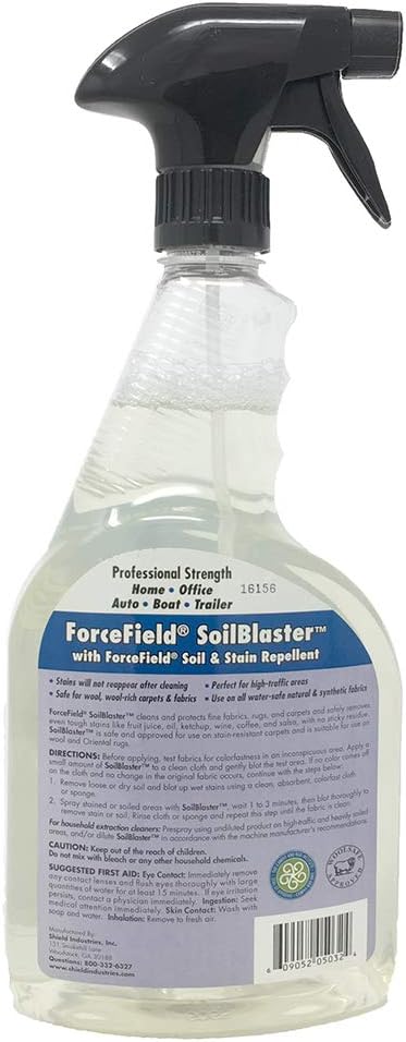 ForceField® SoilBlaster Stain Remover for Clothes, Carpets, Upholstery & More - 32oz
