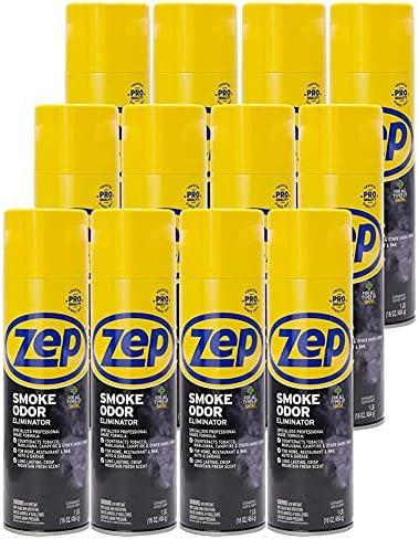 Zep Smoke Odor Eliminator Aerosol Spray - 16 oz. (Pack of 12) ZUSOE16 - Refresh and Deodorize Cannabis, Tobacco, Cigarette, Cigar, and Smoky Air in Homes, Cars, Offices and MORE