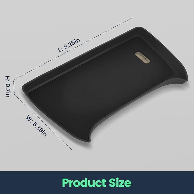 Center Console Wireless Charging Mat Compatible with Subaru Crosstrek 2025/Impreza 2024 2025, Anti-Slip Waterproof Silicone Protective Pad Interior Accessories Black