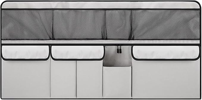 Car Trunk Organizer, Space Saving Hanging Automotive Back Seat Organizer Storage Bag with 10 Pocekts, Foldable Vehicle Interior Cargo Organizer Accessories for Car, SUV, Truck, MPV (Grey)