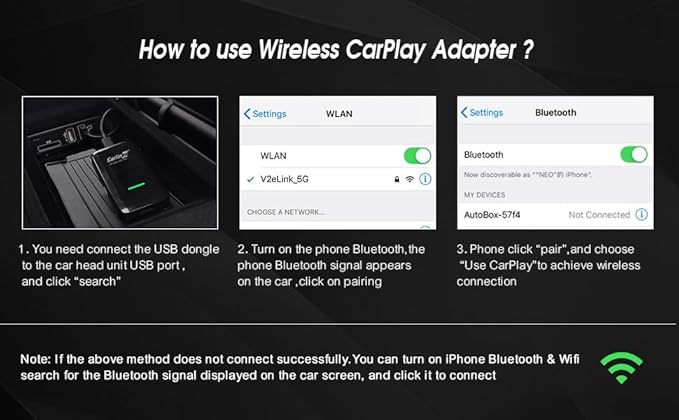 Carlinkit 3.0 Wireless CarPlay Adapter USB for Factory Wired CarPlay Cars (Model Year: 2015 to 2026), Wireless CarPlay Dongle Convert Wired to Wireless CarPlay