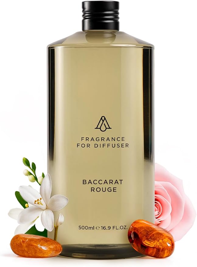 AromaPlan Hotel Scents Inspired by Baccarat Rouge 16 Fl Oz (473ml), Home Luxury Aroma & Hotel Diffuser Oil for Aromatherapy- USA Made, Bigger Bottle, Bolder Aroma & Longer Lasting
