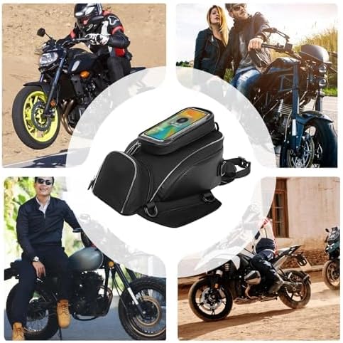 Motorcycle Tank Bag for Harley Davidson Pan America 2020-2024, Magnetic & Strap Mount Tank Bag for Motorcycles, Motorcycle Touring Navigation Luggage Bag Tank Bags,A Strap