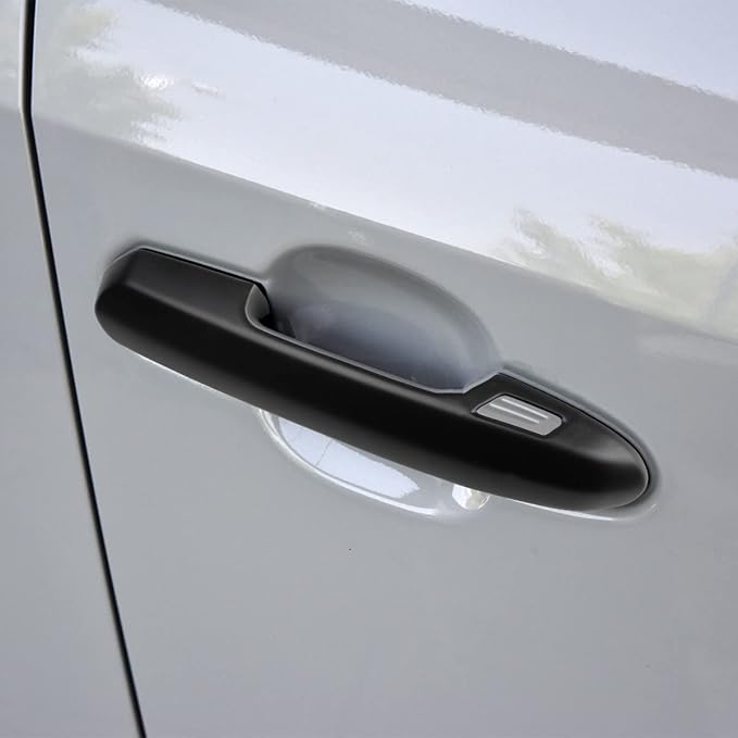 Exterior Door Handle Covers Compatible for 2019-2022 2023 2024 2025 Toyota Rav4 Accessories for Highlander 2024 2023 2022-2020 Handle Protectors with 4 Holes for Auto Sensors (Matte Black)