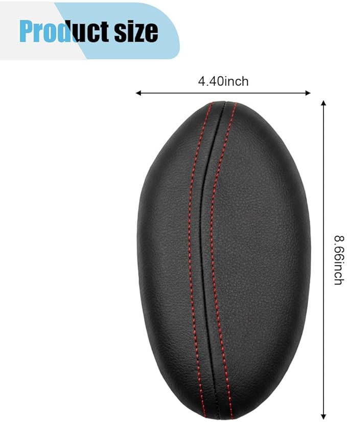 Car Knee Cushion, Car Center Console Leg Elbow Pad, Soft Comfortable Leather Thigh Support Rest Pad, Universal Auto Door Armrest Pad for Most Vehicles (Right Red)