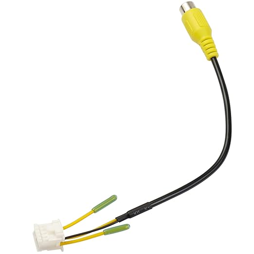 10Pin RCA Wiring Harness Connector for Android Car Stereo Radio Backup Camera RCA Video Input Adapter Replacement Cable, USJY37
