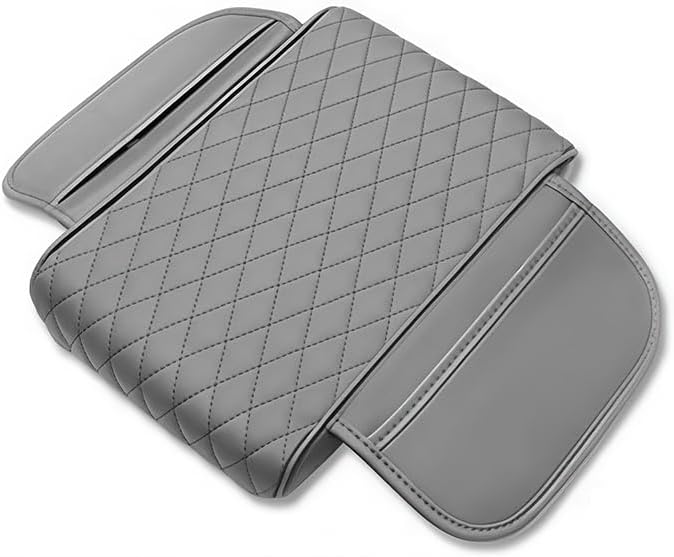Car Armrest Cushion for Mazda CX-30 2019–2025 2026 DM,Multifunctional Car Armrest Heightening Pad,Car Center Console Cover,Waterproof Nappa Leather Arm Rest Protector,Grey
