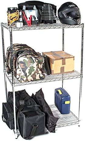 Omega 12" Deep x 42" Wide x 63" High 3 Tier Chrome Starter Shelving Unit