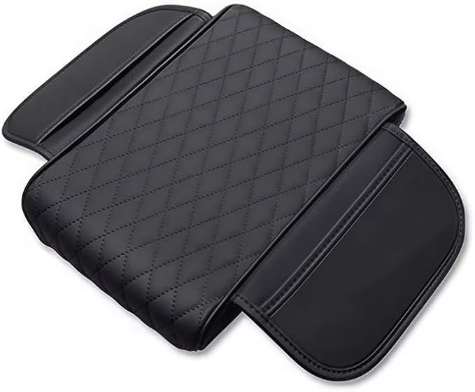 Car Armrest Cushion for Mazda CX-30 2019–2025 2026 DM,Multifunctional Car Armrest Heightening Pad,Car Center Console Cover,Waterproof Nappa Leather Arm Rest Protector,Black