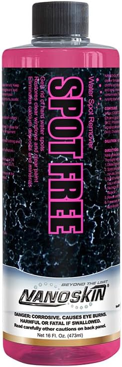 Nanoskin SPOT FREE Water Spot Remover 16 Oz. - Removes Water Spots & Surface Acid Rain | Safe for Chrome and All Painted Surfaces | Acid-Based Cleaner | Prepares Surface for Waxing | 4:1 Dilution