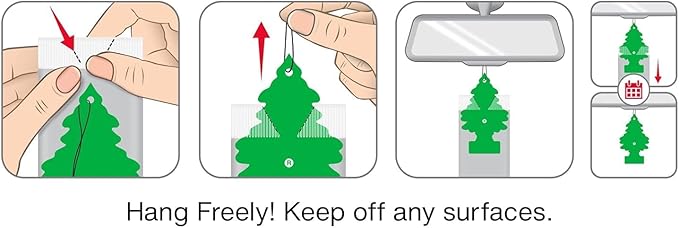 LITTLE TREES Car Air Freshener | Hanging Paper Tree for Home or Car | Cotton Candy | 6 Pack