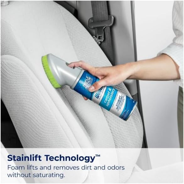 Woo-lite Carpet & Upholstery Cleaner Foam, Fabric & Rug Stain Remover for Couch and Furniture, 12 oz - 2 count
