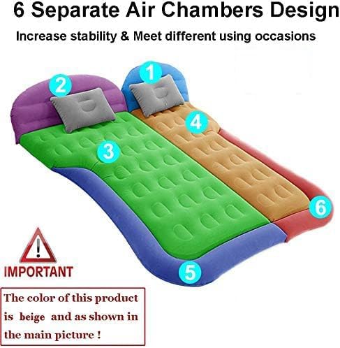 SAYGOGO SUV Air Mattress Camping Bed Cushion Pillow Inflatable Thickened Car Air Bed Mattress with Electric Air Pump Portable Sleeping Pad for Travel Camping Upgraded Version Black