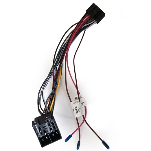 Hikity 16 Pin Wiring Harness ISO Adapter for Android Car Radio Universal ISO Standard Female Radio Connector with Steering Wheel Control Cables and Reverse Gear