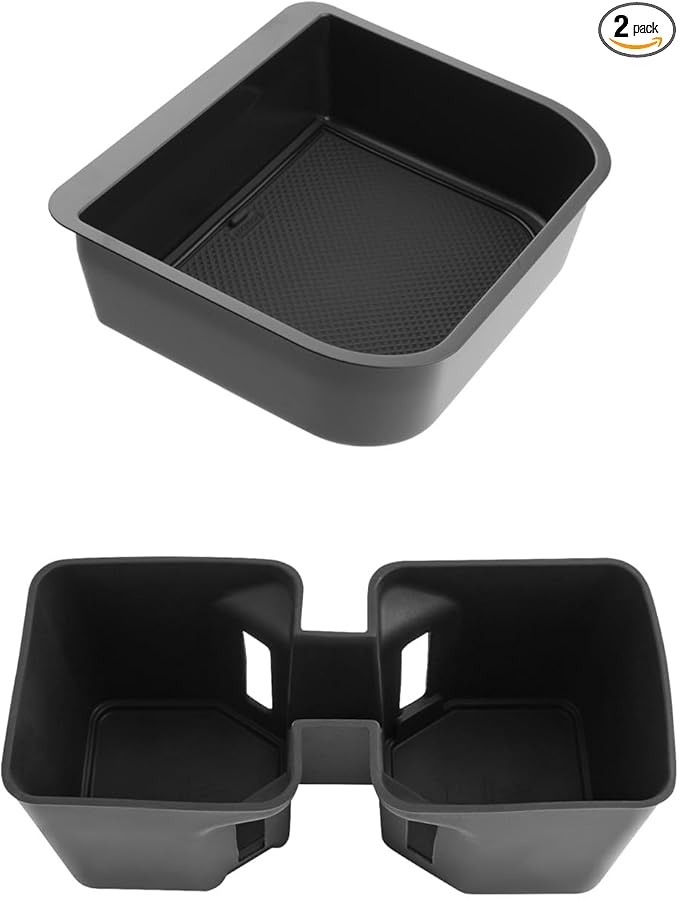 CDEFG 2Pcs Center Console Cool Box Organizer for 2024 2025 2026 Lexus GX 550 Armrest Storage Box Tray, for 2024-2026 Lexus GX 550 Accessories (Only Fit Cool Box)
