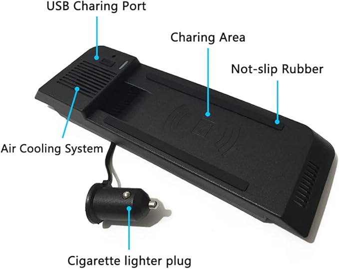 15W Wireless Car Charger for Audi 2010-2018 Q5/2008-2014 A5/2009-2016 S5/2012-2014 RS5/2014-2017 SQ5/2008-2016 A4L/2012-2014 A4 allroad Charging Pad