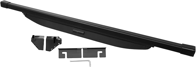 Motoforti Car Trunk Retractable Cargo Cover for Jeep Wrangler JL JLU 4Door HARD TOP 2018-2021 Rear Trunk Parcel Shelf Luggage Security Shield Shade Cover Black Carbon Fiber