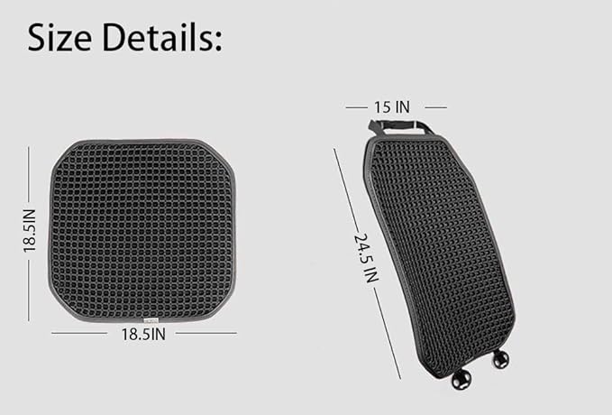 New Summer Cooling Ventilated Big Air Mesh Seat Cushion Pad for Car,Universal Breathable Vented Seat Cover Fits Car SUV Truck Van Pickup (Black-BackCushion-1Pcs)