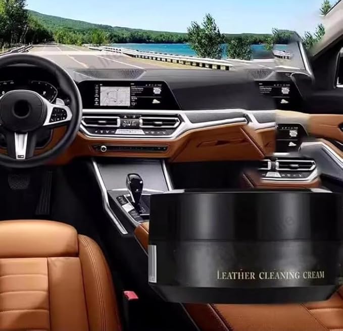 Leather Maintenance Cream for Cars, 2025 New Leather Repair Kit Car Interior, Automotive Leather Cleaner and Conditioner, Interior Leather Cleaning Cream, Car Leather Conditioner Oil Paste