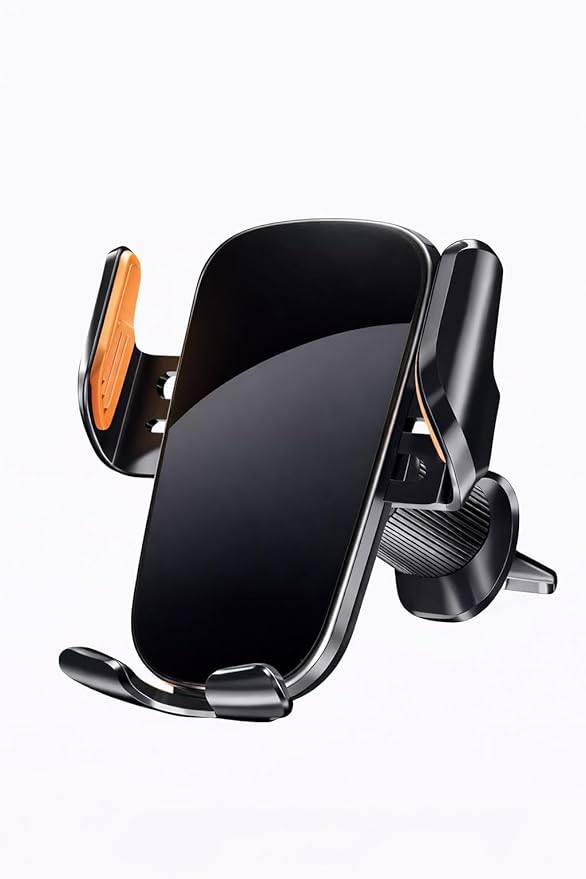 Car Phone Holder with Wireless Charger, Auto Clamping Car Mount, Fast Charging Phone Holder for iPhone & Android, Dashboard Windshield Air Vent Mount