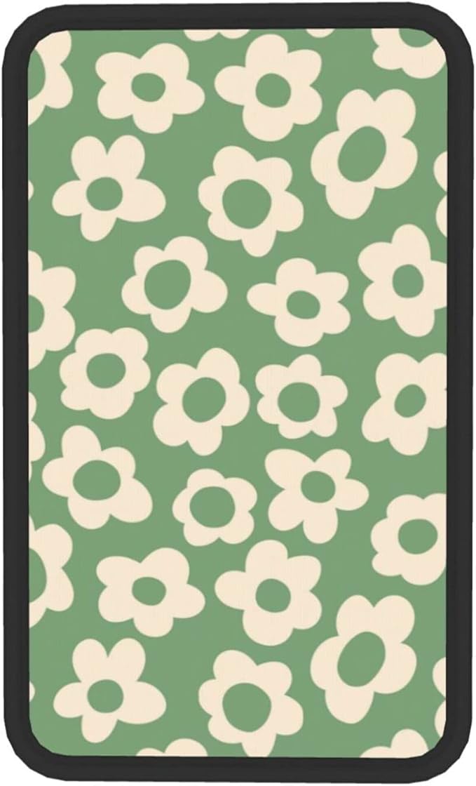 Vintage Groovy Flowers Auto Center Console Cover Pad Car Armrest Seat Box Cover Cushion Universal for Most Vehicle SUV Truck Car Accessories Decor