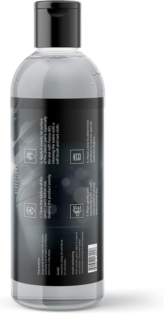 SHINE ARMOR Plastic Restorer UV Protection from UV Rays Restores Vinyl Trim Rubber Polypropylene and More Restores Dull Plastic and Degraded Plastic Protector Prevents Drying & Aging 8 Fl Oz