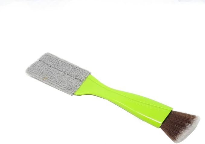 yueton Double Ended Portable Cleaning Brush Mini Hand Held Magic Brush Duster for House, Car, Office (Light Green)