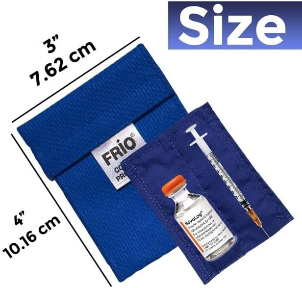 FRIO Cooling Wallet - Insulin Cooler for 45+ Hours of Stress Free On The Go - Blue - Mini