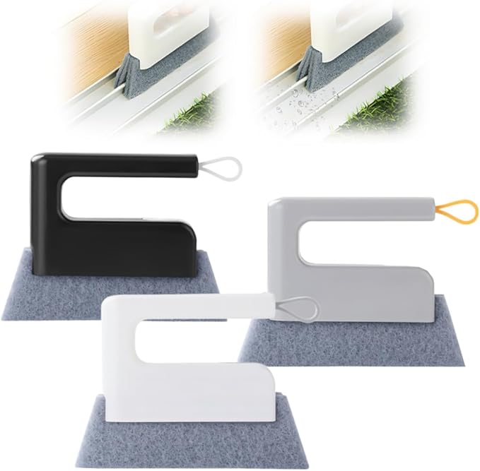 Magic Window Track Cleaner, 2026 Upgraded Handheld Cleaning Brush Set, Creative Cleaner Brushes Tools for Window lides Gaps, Sliding Door Track, Tile Lines Shutter Car Vents (3pcs Mix)