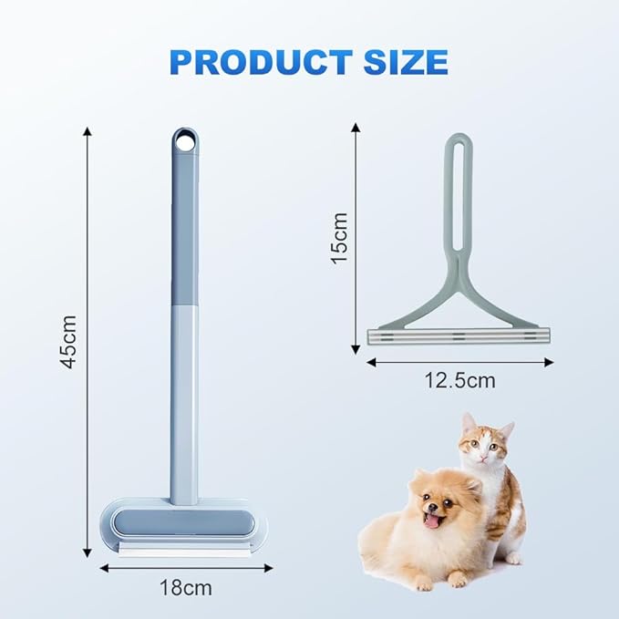 Moonboat Multifunctional Hair Removal Brush, Cleaner Pro Pet Hair, Cat Dog Hair Broom Lint Remover Scraper, Suitable for Carpet Rugs Bed Couch Curtains (B-1PC)