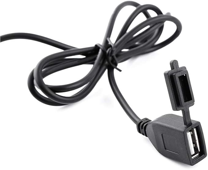 Ultra Compact USB Direct Hardwire Adapter Kit, Waterproof Power Cord Supply Port Car Hard Wire Charger Charging Cable Socket Step Down Converter Outlet for Motorcycle Smart Phone GPS Dash Camera