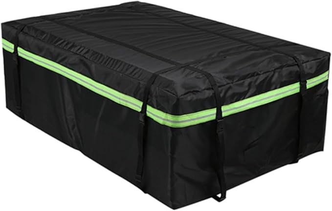 Car Roof Bag 425L/486L, Rooftop top Cargo Carrier Bag with Night Reflective Strip Universal Luggage Bag Storage Cube Bag for Travel Camping (L)