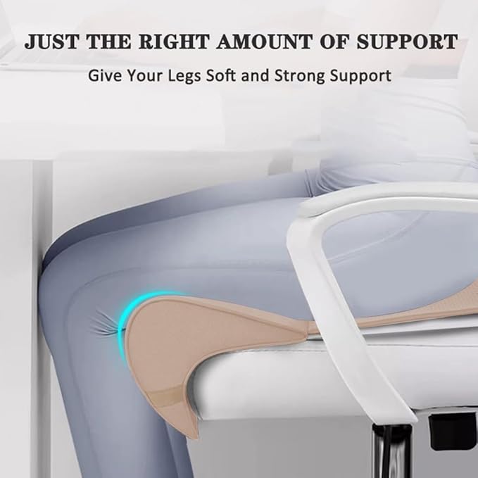 Leather Car Seat Extender Cushion,Car Leg Extender Leg Support Pillow Universal Car Seat Leg Pad,Comfortable Leg Rest Extended Cushion Mat for Car Bus Train Home Office (Beige)