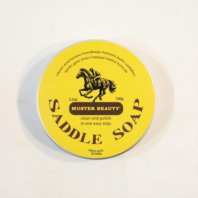 Cream Leather Saddle Soap – 3.5 oz Cleaner & Conditioner for Auto Seats, Sofas, Shoes, Boots, Handbags & Tack – Restores, Softens & Protects All Smooth Leather