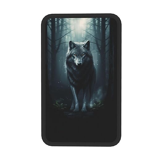 Tree Wolf Car Auto Armrest Cushion Cover Accessories Center Console Seat Box Pad Protector Universal Decoration for Most Vehicle SUV Truck