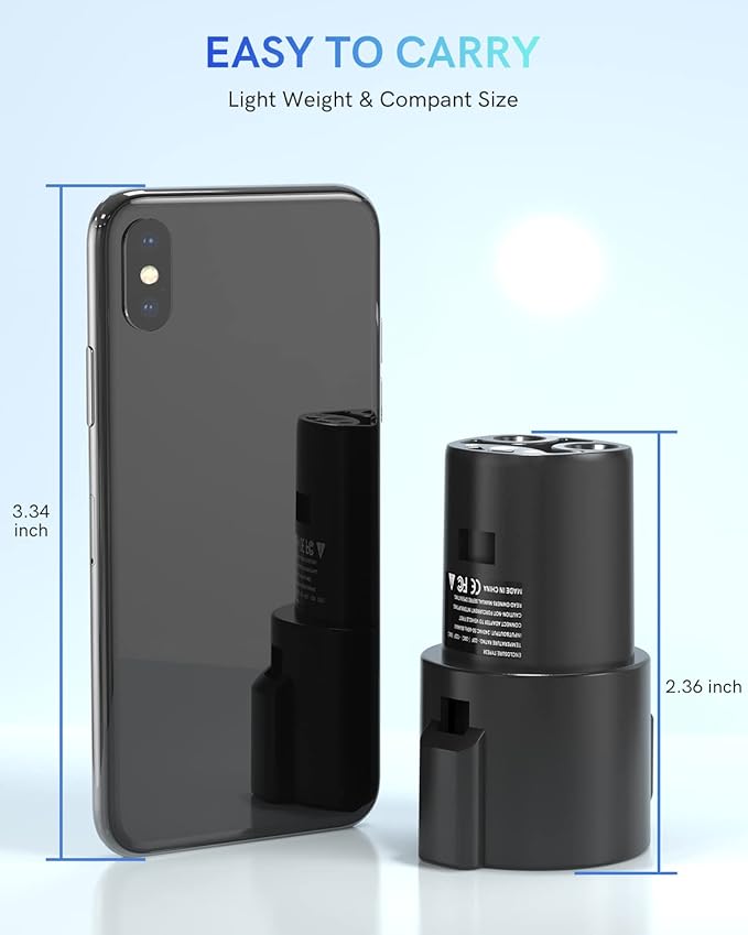 J1772 to Tesla Charger Adapter, Up to 80Amp 240v AC, Mobile EV Adapter for Tesla Model 3/Y/X/S with Fast Charging, Compatible with EVSE Charger, SAE J1772 Charging Adaptor for Tesla Cars Only