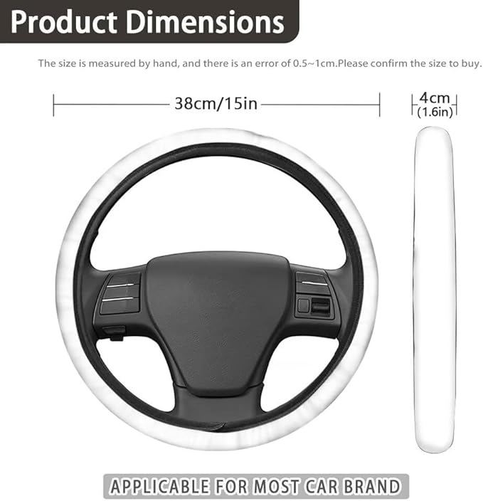 AFPANQZ Colorful Flowers Steering Wheel Covers 14-15" inch Universal Fit Most Car Sedans SUVs Comfort Grip Comfortable Handmade Neoprene Breathable Steering Wheel Protector