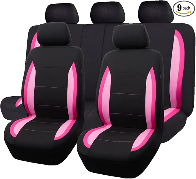 Flying Banner Car Seat Covers Front Seats Rear Bench Polyester car seat Protectors Easy installations Rear Bench Split Classic Man Lady Truck