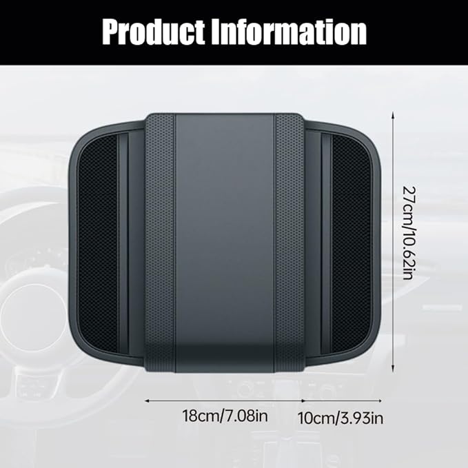 Universal Car Armrest Booster Cushion, 2024 New Memory Cotton Car Armrest Box Pad Auto Center Console Pad, Upgrade Waterproof Car Center Console Cover Pad Elbow Rest Box Covers (Brown)