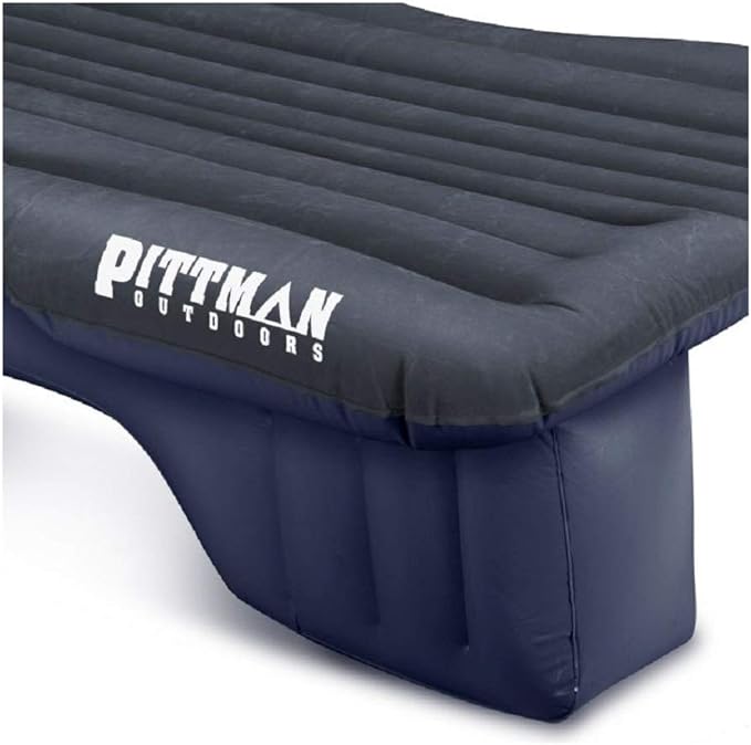 AirBedz by Pittman Outdoors - Inflatable Rear Seat Air Mattress, Black - 55" Wide - Mid-Size Fits Jeeps, Car, SUV’s & Mid-Size Trucks, Comes with Portable DC Air Pump